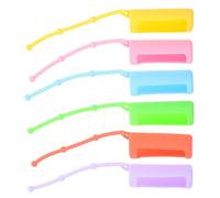 Toyvian Manchons en Silicone Protecteurs Ensemble de 6 Étui Antidérapant Bracelet à Perles Ajustable pour Flacons à roulettes 10ml pour Huiles Essentielles