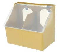 Toyvian Mangeoire à Pigeons en Plastique Solide Petite Coupe à Oiseaux à Deux Trous Accessoire Multifonction pour Pigeons et Oiseaux Domestiques D’Alimentation Couleur
