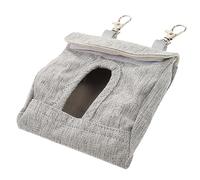 Toyvian Mangeoire Suspendue pour Cochon d'Inde Et Hamster en Tissu, Taille S, Couleur Marron, Râtelier à Foin pour Cage Petite, pour Alimentation Suspendue Aux Petits Animaux