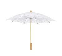 Toyvian Maridal Bridal Umbrella Broderie Dentelle Parasol Parasol Parapluie de Photographie Parapluie pour Costumes de Cosplay Decor White Déguisement Dentelle Mariage