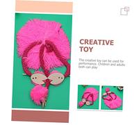 Toyvian Marionnette Bois et Peluche pour Garçon Fille Marionnette Animale Fluffy Créatif Bois Figurine Artisanale pour Jeux Éducatifs et Décoration