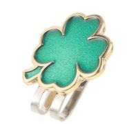 Toyvian Marqueur de Casquette de Golf trèfle à Quatre Feuilles Clip métallique doré Accessoire pour Femmes et Hommes Portable pour Parcours de Golf et fête de la Saint-Patrick
