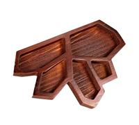 Toyvian Marron Plateau de Présentation en Bois pour Bijoux et Perles | Texture Bois , Stabilité Table, Rangement Discret pour Cosmétiques, Chevet et Atelier Créatif
