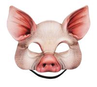 Toyvian Masque de Cochon Demi-visage en Eva Léger et Robuste pour Adultes, Accessoire de Costume Animal de Ferme, Masque D'halloween et Carnaval, pour Bal Masqué et Photo Amusante, 1