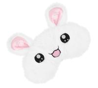 Toyvian Masque de Nuit Cache-Œil en Peluche Lapin, Bandeau Yeux Sommeil Sangle Élastique Flexible, pour Dormir et Voyager