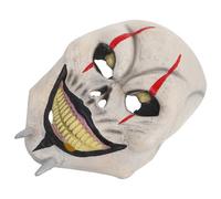 Toyvian Masque de Terreur Blanc en Plastique pour Adulte Design Réaliste et Couverture Tête Complète, pour Halloween et Événements de Divertissement
