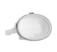 Toyvian Masque Intégral de Plongée sous-Marine Ovale Blanc en Acier Inoxydable, Lunettes D'apnée Verre Trempé Anti-buée, Réglable et Étanche, Équipement Snorkeling Adulte pour Vision