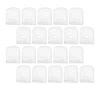 Toyvian Masques Visage en Tissu de Coton Blanc 100pcs Prédécoupés Forme Grimace, Contours Adaptés, Absorption Cutanée Améliorée pour Soins Spa Visage