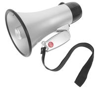 Toyvian Mégaphone Portable 25W Argenté Enregistrement 240S, Porte-Voix Léger à Piles, Cris de Supporters, Haut-Parleur Puissant pour Événements Sportifs et Sécurité en Extérieur
