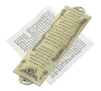 Toyvian Mezouza Catholique en Métal Vintage 13 Cm avec Parchemin Sacré Hébreu Ornement Religieux Bénédiction Maison Décoration Murale Intérieure