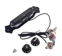 Toyvian Micro de Rosace à 4 Cordes pour Guitare Folk et Électrique avec Contrôle de Volume et Tonalité, Matériau Plastique et Métal, Couleur Noire, Durabilité Couleur Couleur Aléatoire