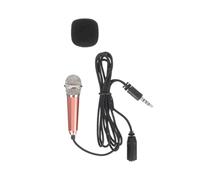 Toyvian Microphone d'enregistrement Acier Inoxydable et Mousse, 1 Set Miniature Portable pour Karaoké à Domicile, Compatible Applications Vocales et Vidéo, Téléphone et Enregistrement