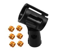 Toyvian Microphone Holder Clip For Mic Stand Stable Mic Clip With Nut Adapters For Live Broadcast Interview Podcast And Studio Use