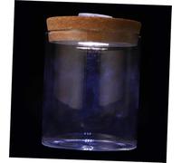 Toyvian Mini Aquarium Bouteille en Verre Cylindrique 2ème Génération en Verre Borosilicaté Transparent Éclairage LED Intégrée pour Décoration Intérieure Et Micro-Paysage DIY