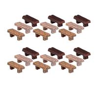 Toyvian Mini Banc de Parc Miniature en Résine pour Maison de Poupée, 18pcs, Design Réaliste, Démontable pour Décoration DIY et Affichage de Mobilier Miniature