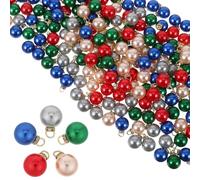 Toyvian Mini Boules de Noël 16 MM en Perles d'Imitation Multicolores 250 Pièces Pendentifs Légers Incassables en Plastique Décorations Miniatures pour Sapin Guirlandes et Fêtes de