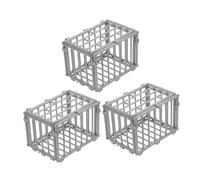 Toyvian Mini Cages et Clôtures de Jardin - 3 Pièces Décoratif 1:12 Enclos pour Animaux de Compagnie Miniature Accessoires de Scène pour Maison de Poupée Ferme Diorama
