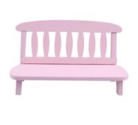 Toyvian Mini Canapé en Bois Rose Vintage Accessoire Photo Créatif Maquette Décorative pour Aménagement Intérieur Chaise Miniature Décorative pour Maison et Bureau 1 Pièce