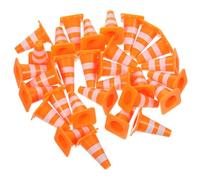 Toyvian Mini CôNes De Signalisation Orange, 120Pièces Accessoires de Simulation Barrage Signalisation Barrages Routiers Mini Cônes SéCurité pour Enseignement SéCurité RoutièRe Interactifs