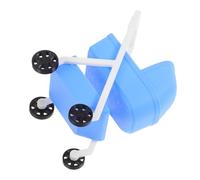 Toyvian Mini Cradle Car Poussette de poupée en Plastique Poussette de poupée Miniature Petite Landau Jouer à la Blue
