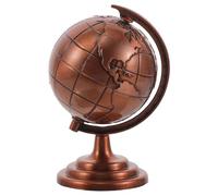 Toyvian Mini Globe Terrestre Vintage en Fer pour Décoration de Bureau, Design Rétro Intemporel, Construction Stable en Métal, pour Bureau à Domicile ou Cabinet