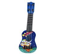 Toyvian Mini Guitare Modèle Décoratif pour Garçon Fille Ukulélé Jouet Réaliste Bleu Instrument Miniature Décor De Bureau Accessoire Créatif pour Chambre Et Cadeau Éducatif