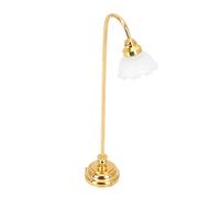Toyvian Mini Lampadaire LED À Piles - Lampe Miniature Dorée pour Maison De Poupée sans Fil Petite Lampe pour Mini-Maison À Léchelle 112
