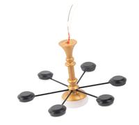 Toyvian Mini-Lustre Décoratif Miniature pour Maison de Poupée à Suspendre Modèle Éclairage Blanc Finition Or et Noir Éclairage Miniature pour Salon et Paysage de Maquette