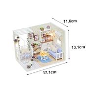 Toyvian Mini Maison DIY à Assembler Manuellement Modèle de Cabane Créative pour Garçon Fille Miniature pour Décoration et Jeu Éducatif Famille