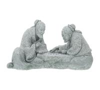 Toyvian Mini Ornement Paysage Grès pour Aquarium et Terrarium Décor Réaliste Joueur de Go Assis Accessoire Micro Paysager et Étanche