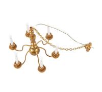 Toyvian Mini Plafonnier Modèle de Lampe Suspendue pour Table de Sable, Accessoire de Compact Lumière Blanche, Design Doré, Ambiance Chaleureuse pour Décoration Intérieure