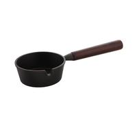 Toyvian Mini Poêle à Œufs Fonte avec Manche Bois Petite Poêle Antiadhésive pour Cuisson Omelette Compatible Induction et Polyvalente pour Cuisine Maison et Professionnelle