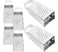 Toyvian Mini Râpes à Fromage Acier Inoxydable Lot de 6 Râpes à 4 Faces pour Râper Ail et Légumes Design Compact Facile à Ranger, Cuisine et Voyages