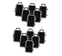 Toyvian Mini Valises Boîte à Dragées Transparentes En Plastique, Petite Boîte Trolley Noire, 12 Pièces, Coffrets Festifs Pour Bonbons Et Rangements Souvenirs, Utilisation Mariage Et Réception