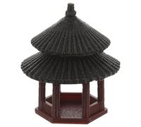 Toyvian Miniature Pavilion Figurine Durable Aquarium Decoration for Bonsai and Zen Garden Versatile Landscape Ornament with Glossy Surface Lightweight and Portable