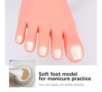 Toyvian Modèle de Pied Droit Pratique du Nail Art Outil de Formation au Nail Art Pied d'Entraînement Souple Élasticité Peau Léger et Solide pour Manucure Professionnelle