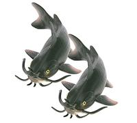 Toyvian Modèle de Poisson-Chat Artificiel en Plastique pour Garçon et Filles, Lot de 2 Pièces, Figurines Réalistes sans Danger, Décoration Éducative pour Apprentissage et Jeu Montessori