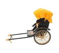 Toyvian Modèle de Pousse-Pousse Rétro en Métal Doré Siège Vintage Figurine Miniature Décorative pour Bureau et Maison de Collection Nostalgique Maquette de Tricycle 3 Roues Réaliste