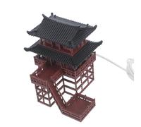 Toyvian Modèle Lumineux de Pagode Ancienne en Plastique Éclairage LED USB, Décor Miniature Étanche pour Aquarium et Jardin Zen, Chambre et Miniature de Plantes