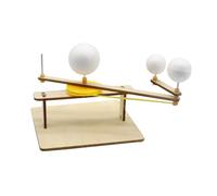 Toyvian Modèle Orbite Soleil-Terre-Lune Bois Démonstration Scientifique Astronomie Éducative Maquette Planétaire Manuelle pour Garçon Fille et Étudiants Jeu Pédagogique Système Solaire