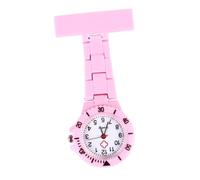 Toyvian Montre à Gousset Infirmière Rose Clair en Plastique Grand Cadran Numérique, Clip Sécurisé, Montre Légère pour Femmes, Surveillance Infirmière, Usage Médical et Élève, Design