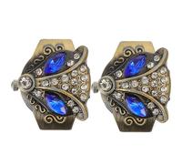 Toyvian Montre Bague Élastique Vintage 2 Pcs en Métal Argenté Motif Renard Unisexe Décontractée pour Femme et Homme Usage Quotidien Style Rétro Taille Unique
