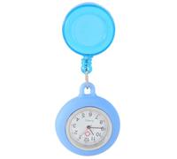 Toyvian Montre De Poche à Clip Infirmière Bleu Clair Silicone Solide Fonction Enrouleur Médical Femme Hôpital Usage Professionnel