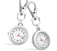 Toyvian Montres de Poche pour Médecins et Montre Infirmière Secondes, Lot de 2, Lumineuses, Boucle Porte-Clés, Adaptées Personnel en Milieu Hospitalier