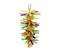 Toyvian Mordre pour Perroquet Clochettes Colorées, Blocs D’Alphabet en Matériau Sûr, Adapté aux Petits et Moyens Oiseaux, Éducatif et Interactif pour Perruches et Style Plusieurs Styles