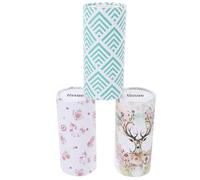 Toyvian Mouchoirs en Papier Ronds pour Voiture Distributeur Cylindrique Pratique, Lot de 3 Boîtes Légères Adaptées aux Porte-Gobelets, Serviettes Absorbantes pour Usage en Plusieurs styles