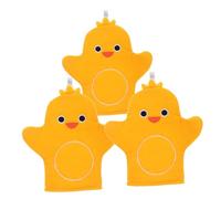 Toyvian Moufles de Bain pour Bébé Motifs Animaux Doux et Exfoliants Lot de 3 Éponges en Coton Léger Accessoires de Bain pour Garçon et Filles Quotidien et Voyages