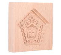 Toyvian Moule à Biscuits Bois de Hêtre pour Noël Tampon à Biscuits Gravé Embossage Facile Design Élégant pour Pâtisserie DIY Outil pour Cuisson Festive