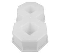 Toyvian Moule à Briques en Plastique Blanc pour Coulage de Ciment 8 Formes, Solution de Drainage Urbain et Aménagement Patio Extérieur