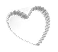 Toyvian Moule à Gâteau Forme Cœur Alliage Aluminium Léger Moule Pâtisserie Antiadhésif à Fond Amovible pour Cheesecakes Biscuits et DIY Cuisson Efficace et Démoulage Facile